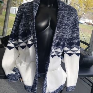 Print cardigan with pockets